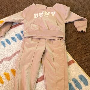 NWOT DKNY tan Sweatsuit Set with Logo